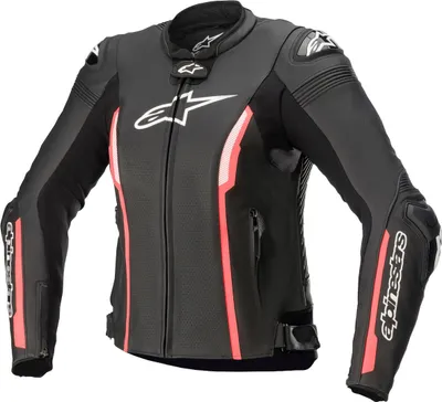 Produktbild von Alpinestars Stella Missile V2 Motorrad Damen Lederjacke, schwarz/pink, 48