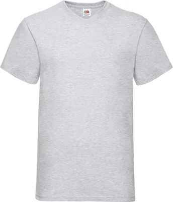 Produktbild von Fruit of the Loom 61-066-0 | Valueweight V-Neck Herren T-Shirt - Farbe: Heather Grey - Größe: S