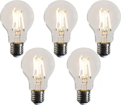 Produktbild von LUEDD 5er-Set E27 Dimmbare LED-Glühbirnen A60 Klar 4,5W 500 lm 2700K