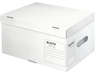 Image de Boîte à archives Infinity A4 avec couvercle blanc