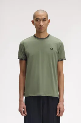 Image de Fred Perry T-shirt à double boutonnage Couleur Vert