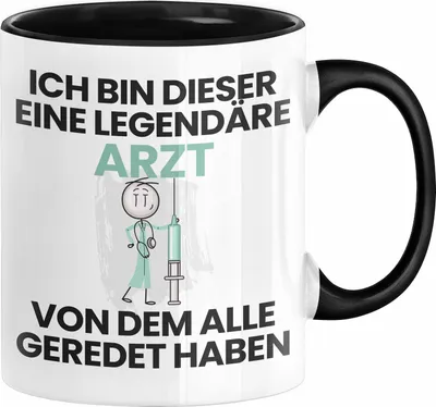 Produktbild von Arzt Geschenk Tasse Lustige Geschenkidee Geburtstag für Arzt Ich Bin Dieser Legendäre Arzt Von Dem Alle Geredet Haben Kaffee-Becher (Schwarz)