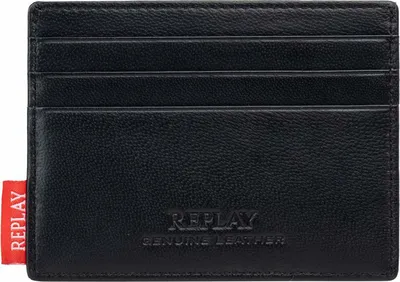 Produktbild von REPLAY Leder Kartenhalter Credit Card Holder Black schwarz