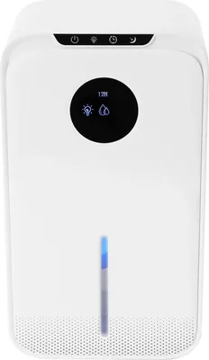 Obrázek produktu pro Odvlhčovač vzduchu – Elektrický odvlhčovač – Nádržka na vodu 2,5 l – Odvlhčovací výkon 350 ml/24 h – Příkon 40 W – Napětí 100–240 V – Světlo 7 barev – Bílá