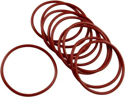 Image de Joints toriques en silicone, 60 mm de diamètre extérieur, 54 mm de diamètre intérieur, 3 mm de largeur, rouges, lot de 10