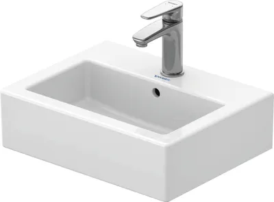 Immagine prodotto di Duravit Vero 45cm lavabo à main, avec trop-plein, avec trou pour robinet banc, avec trou pour robinet, 07044500001, 07044500001