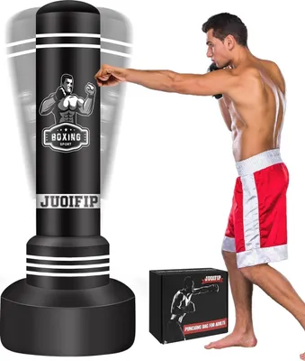 Produktbild von Bokszak - 180 cm schwere stehende aufblasbare Kickbokszak für Erwachsene Training MMA Muay Thai Fitness.
