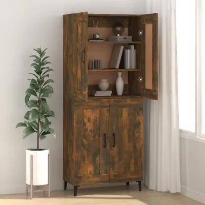 Zdjęcie produktu dla vidaXL Kredens dąb wędzony 69,5x34x90 cm materiał drewnopochodny