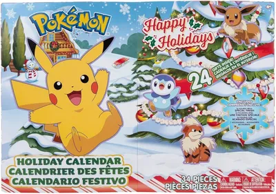 Obrázek produktu pro Adventní kalendář Pokémon s figurkami – vícebarevný – 24 kusů