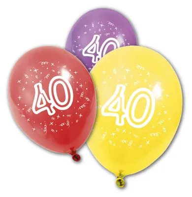 Produktbild von Geburtstags-Luftballons 40 Jahre 8 Stück - Einheitsgröße