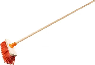 Image de KOTARBAU® Balai de rue 400 mm avec manche en bois Balai pour balayer les grandes surfaces