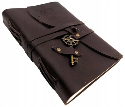 Obrázek produktu pro Kožená zápisník s retro motivem kompasu, 200 stran, rozměry 18×13 cm, dárek pro námořníka, model AH03