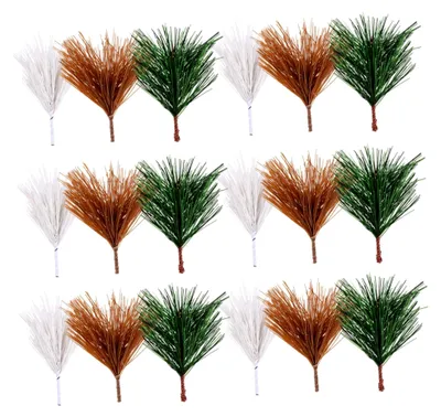 Produktbild von 30 Stück DIY Kranz Tannenstämme Weihnachts Tanneblätter Dekorationen Künstliche Tannennadeln Gartendekoration Zweige