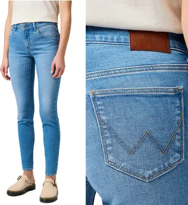 Produktbild von WRANGLER Damen, Jeanshosen Skinny fit, HIGH RISE SKINNY, W31 L30, Blau, Jeans, baggyjeans, buggy