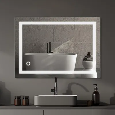 Produktbild von LED Badspiegel 50x70cm Badspiegel mit Beleuchtung badezimmerspiegel LED Touch(kaltweiß)