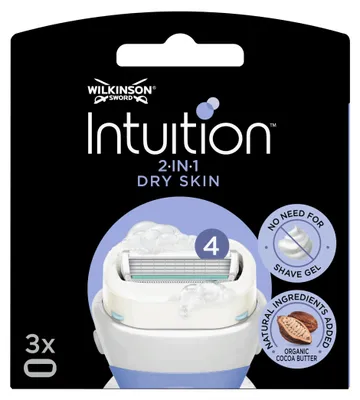 Immagine prodotto di Lamette Wilkinson Intuition 2-in-1 per pelli secche, confezione da 3 pz