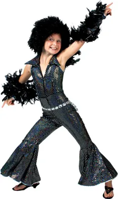 Produktbild von Disco Boogie Night Jumpsuit Mädchen Schwarz 152