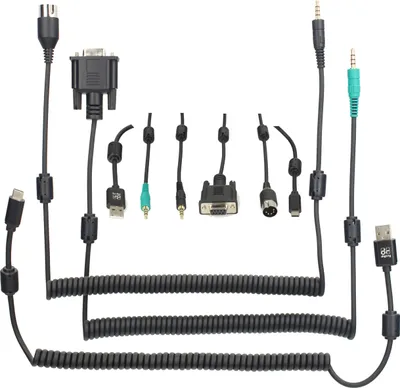 Produktbild von Minadax Digirig Kompatibel mit Yaesu FT-1000 FT-2000 | DIN5 Kabel Kit für Digirig Mobile | Ferritkerne | USB Kabel | RF geschirmt