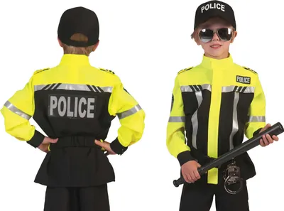 Produktbild von Polizist Polizei Motorradpolizist Kinder Karneval Fasching Kostüm 140
