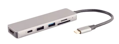 Obrázek produktu pro S/CONN maximum connectivity 14-05027, Kabel, USB 3.2 Gen 1 (3.1 Gen 1) Type-C, 100 W, Šedá, MicroSD (TransFlash), MicroSDHC, MicroSDXC, SD, SDHC, SDXC, 5 Gbit/s