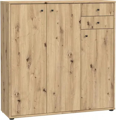 Produktbild von Kommode >Tembi< in Artisan Eiche - 108,8x111,1x34,8cm (BxHxT)