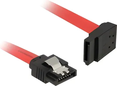 Obrázek produktu pro DeLOCK 0.5m, 2xSATAIII, 0,5 m, SATA III, SATA 7-pin, SATA 7-pin, Samec/samec, Černá, Červená