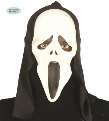 Produktbild von guselige Schrei Maske mit Kapuze für Erwachsene