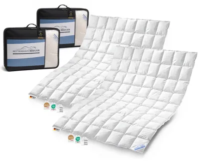 Produktbild von 2 Stück Daunenpass Sommer Daunen Bettdecke Sommerdecke 320g 135x200