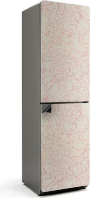 Zdjęcie produktu dla Kwiatowy wzór w linie - Magnetyczna osłona lodówki - Folia dekoracyjna magnetyczna do kuchni - Magnes na lodówkę deco - Samoprzylepna tablica magnetyczna - Folia magnetyczna na drzwi lodówki - 60x205 cm