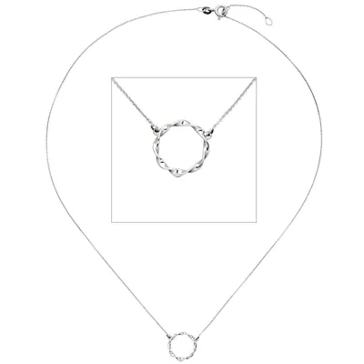 Produktbild von Collier 585 Gold Weißgold 42 cm