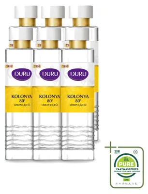 Productafbeelding van 6 x Duru Eau de Cologne Citroen - 400 ml - Grote verpakking - 6 stuks