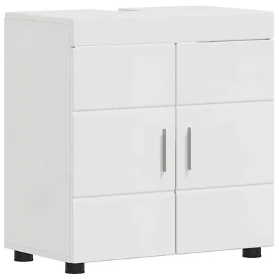 Produktbild von vidaXL Badezimmerschrank-Set TULUM Hochglanz Weiß 60 x 34 x 63 cm