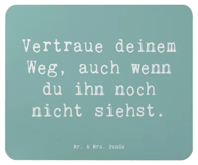 Produktbild von Mr. & Mrs. Panda Mouse Pad Spruch Zukunftsplanung Ungewissheit akzeptieren - Meeresbrise - Geschenk, Vertrauem, Zuversicht, Mousepad, pc mausunterlage, Trost, Freude