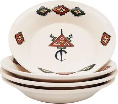 Immagine prodotto di Set di 4 piatti fondi Sahel Beige - P 24 cm