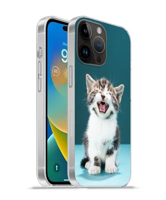 Produktbild von MuchoWow® Handyhülle Schutzhülle Hülle für Apple iPhone 14 Pro - Softcase Katze - Kätzchen - Miau Silikon Softcase Handy Hülle - Umschlag