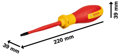 Immagine prodotto di Cacciavite VDE Bosch TX25 x 100 Professional rosso/giallo (1600A02NC8)