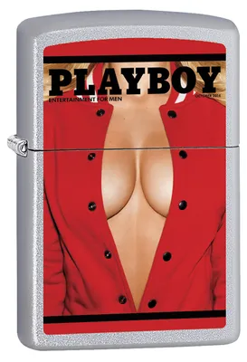 Productafbeelding van Zippo stormaansteker - Model Playboy - satijnchroom afwerking met gekleurd afbeelding - Nieuw