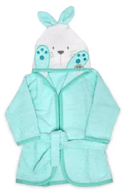 Immagine prodotto di Accappatoio per bambini TIN con cappuccio e orecchie da coniglio – 100% cotone, morbido e confortevole
