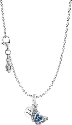 Pandora 41757 Damen-Halskette 925 Silber Blauer Schmetterling 1