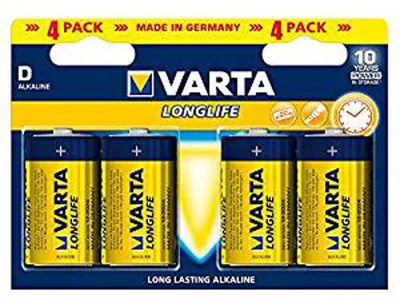 Obrázek produktu pro Varta 4120, Baterie na jedno použití, D, Alkalický, 1,5 V, 4 kusů, Modrá, Žlutá