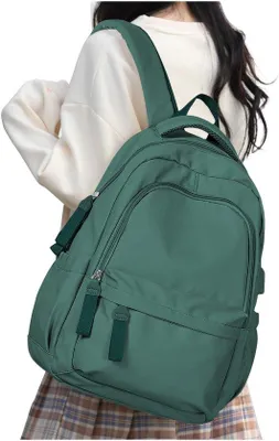 Produktbild von Wasserdichte Damen Rucksack 14 Zoll Laptop Grün USB