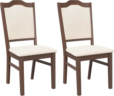 Immagine prodotto di vidaXL Sedie da pranzo con cuscino 2 pz. Legno massiccio marrone in legno di gomma