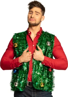 Produktbild von Weihnachtsbaum Weste Herren - Faschingskostüm Größe: M-L