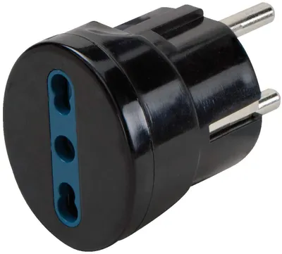 Obrázek produktu pro Brennenstuhl, adaptér Schuko, černý, s konektory IT, euro a DE
