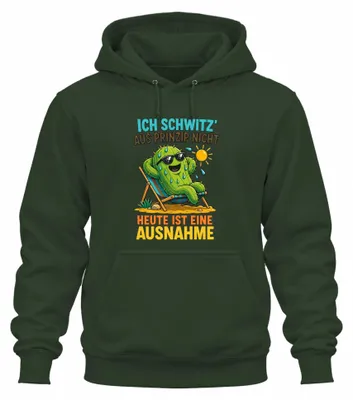 Obrázok produktu pre Ich sweatshirt, z princípu nie dnes, výrok, sarkazmus, mikina s kapucňou, tmavozelená, veľkosť L