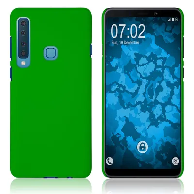 Produktbild von PhoneNatic Case kompatibel mit Samsung Galaxy A9 (2018) - Hülle grün gummiert Hard-case Cover