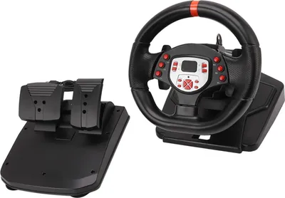 Zdjęcie produktu dla Game Racing Wheels Plug and Play 180-stopniowa kierownica USB PC z pedałami do XBOX 360 PS3 Switch