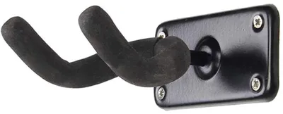 Immagine prodotto di Supporto a parete per skateboard - Montaggio verticale - Metallo - Nero - Per longboard e chitarra
