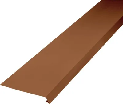 Produktbild von INEFA Dachstreifen für Dachrinne, einseitig gekantet 2m Braun Rinneneinhang mit Wasserfalz, aus PVC-U, Dachrinnenzubehör, Germany