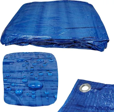 Immagine prodotto di Telone BSD - Telone impermeabile, telone in tessuto, telone protettivo - Leggero - Blu - 50g/m? - 5x8m
